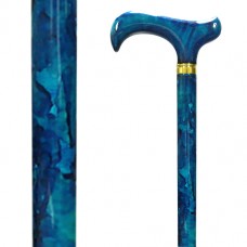 30116 HAND- PAINTED MARBLE STICK/ BLUE