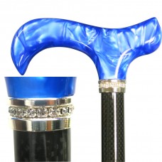 GC-103 GRAPHITE CARBON STICK WITH "BLUE SWIRL" ACRYLIC HANDLE