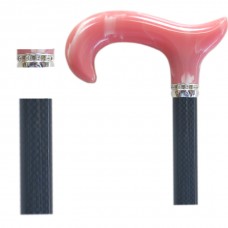 GC-104 GRAPHITE CARBON STICK WITH "PINK/PEARL"SWIRL ACRYLIC HANDLE